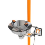 Guardian Equipment G1902HFC Safety Station with Eyewash, Stainless Steel Bowl, and Hand / Foot Control