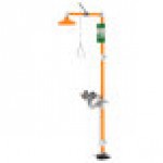 Guardian Equipment G1902HFC Safety Station with Eyewash, Stainless Steel Bowl, and Hand / Foot Control
