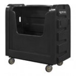 Royal Basket Trucks 36 Cu. Ft. Gray Bulk Poly Truck with Steel Base and 4 Swivel Casters R36-GRX-BFA-6UNN