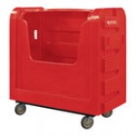 Royal Basket Trucks 36 Cu. Ft. Gray Bulk Poly Truck with Steel Base and 4 Swivel Casters R36-GRX-BFA-6UNN