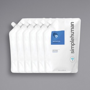 simplehuman CT1079 28 fl. oz. Spring Water Scented Foam Hand Soap Refill Pouch - 6/Case simplehuman CT1079 28 fl. oz. Spring Water Scented Foam Hand Soap Refill Pouch - 6/Case