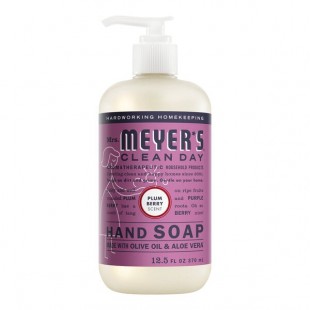 Mrs. Meyer's Clean Day 394950 12.5 oz. Plum Berry Scented Hand Soap with Pump - 6/Case