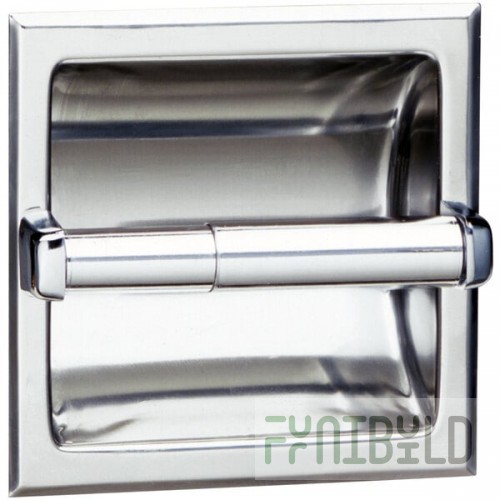 Bobrick B-667 Recessed Toilet Tissue Dispenser with Bright Polished Finish