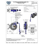 T&S B-7232-01-ESB 35' Open Epoxy Coated Hose Reel with High Flow Spray Valve and Swing Bracket