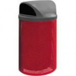 Wausau Tile MF3021 City 39 Gallon Steel Round Trash Can with Plastic Pitch-In Lid
