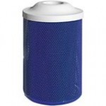 Wausau Tile MF3021 City 39 Gallon Steel Round Trash Can with Plastic Pitch-In Lid