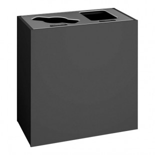 Busch Systems Aristata 100828 30 Gallon Slate Composite Board Two Stream Decorative Mixed Recyclables / Waste Receptacle Busch Systems Aristata 100828 30 Gallon Slate Composite Board Two Stream Decorative Mixed Recyclables / Waste Receptacle
