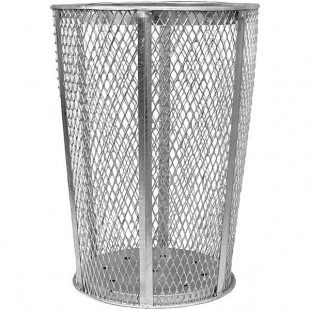 Witt Industries EXP-52 48 Gallon Galvanized Steel Mesh Round Outdoor Trash Can Witt Industries EXP-52 48 Gallon Galvanized Steel Mesh Round Outdoor Trash Can