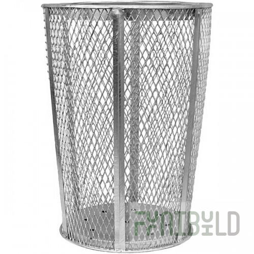 Witt Industries EXP-52 48 Gallon Galvanized Steel Mesh Round Outdoor Trash Can