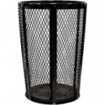 Witt Industries EXP-52 48 Gallon Galvanized Steel Mesh Round Outdoor Trash Can