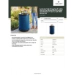 Lancaster Table & Seating 36 Gallon Heavy-Duty Round Blue Expanded Steel Outdoor Trash Can with Rain Bonnet Lid Lancaster Table & Seating 36 Gallon Heavy-Duty Round Blue Expanded Steel Outdoor Trash Can with Rain Bonnet Lid