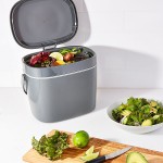 OXO 13294600 Good Grips Easy-Clean Light Duty 1.75 Gallon / 6.62 Liter Charcoal Gray Rectangular Compost Bin OXO 13294600 Good Grips Easy-Clean Light Duty 1.75 Gallon / 6.62 Liter Charcoal Gray Rectangular Compost Bin