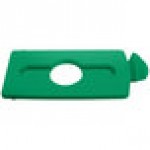 Rubbermaid® 2007885 Slim Jim Recycling Green Rectangular Hinged Bottle Lid Insert