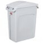 Rubbermaid® Slim Jim 64 Qt. / 16 Gallon Light Gray Rectangular Trash Can with Light Gray Handled Lid Rubbermaid® Slim Jim 64 Qt. / 16 Gallon Light Gray Rectangular Trash Can with Light Gray Handled Lid