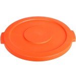Carlisle 84102124 Bronco 20 Gallon Orange Flat Round Trash Can Lid