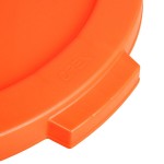 Carlisle 84102124 Bronco 20 Gallon Orange Flat Round Trash Can Lid