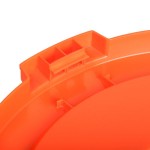 Carlisle 84102124 Bronco 20 Gallon Orange Flat Round Trash Can Lid