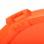 Carlisle 84102124 Bronco 20 Gallon Orange Flat Round Trash Can Lid