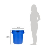 Rubbermaid® BRUTE 20 Gallon Blue Round Trash Can and Lid Rubbermaid® BRUTE 20 Gallon Blue Round Trash Can and Lid
