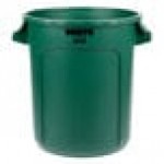 Rubbermaid® FG261000DGRN BRUTE 10 Gallon Green Round Trash Can