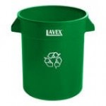 Lavex 20 Gallon Green Round Commercial Trash Can / Ingredient Bin