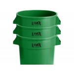 Lavex 20 Gallon Green Round Commercial Trash Can / Ingredient Bin