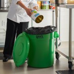 Lavex 20 Gallon Green Round Commercial Trash Can / Ingredient Bin