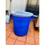 Lavex 20 Gallon Green Round Commercial Trash Can / Ingredient Bin