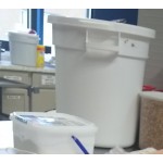 Lavex 20 Gallon Green Round Commercial Trash Can / Ingredient Bin