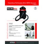 Atrix ATIAHV D4.6 4.6 Gallon Hazardous Particulate Canister Vacuum with HEPA Filtration - 120V, 1000W Atrix ATIAHV D4.6 4.6 Gallon Hazardous Particulate Canister Vacuum with HEPA Filtration - 120V, 1000W
