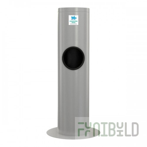 WipesPlus Powder Coated Floor Dispenser Station with Trash Can