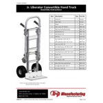 B&P Manufacturing S Series Junior 500 lb. Straight Back Convertible Hand Truck with Double-Grip Loop Handle and 10