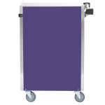 Lakeside 815P Medium-Duty Stainless Steel Four Shelf Utility Cart With Enclosed Base and Purple Finish - 16 7/8 Lakeside 815P Medium-Duty Stainless Steel Four Shelf Utility Cart With Enclosed Base and Purple Finish - 16 7/8