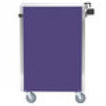 Lakeside 815P Medium-Duty Stainless Steel Four Shelf Utility Cart With Enclosed Base and Purple Finish - 16 7/8 Lakeside 815P Medium-Duty Stainless Steel Four Shelf Utility Cart With Enclosed Base and Purple Finish - 16 7/8