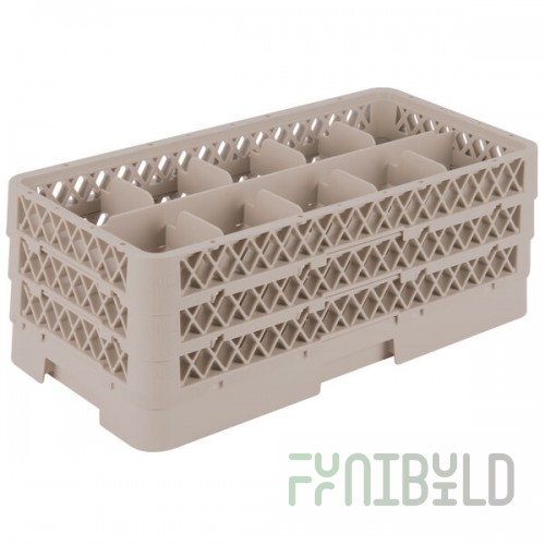 Vollrath HR1C1CC Traex® Half-Size Beige 10 Compartment 7 5/16