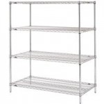 Metro 5N437C Super Erecta Chrome Wire Stationary Starter Shelving Unit - 21 Metro 5N437C Super Erecta Chrome Wire Stationary Starter Shelving Unit - 21