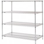 Metro 5N437C Super Erecta Chrome Wire Stationary Starter Shelving Unit - 21 Metro 5N437C Super Erecta Chrome Wire Stationary Starter Shelving Unit - 21