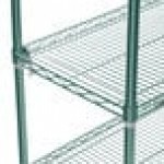 Metro 5A467K3 Stationary Super Erecta Adjustable 2 Series Metroseal Green Wire Shelving Unit - 24