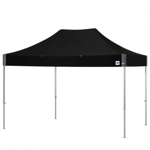 E-Z Up END3A15KBK Endeavor Instant Shelter 10' x 15' Black Canopy with Clear Aluminum Frame