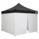Caravan Canopy 21003205050 Classic 10' x 10' Black Heavy-Duty Commercial Grade Instant Canopy Deluxe Kit with Side Walls