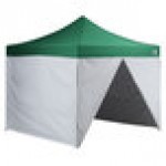 Backyard Pro Courtyard Series 10' x 10' Green Straight Leg Aluminum Instant Pop Up Canopy Tent Deluxe Kit with 4 Side Walls Backyard Pro Courtyard Series 10' x 10' Green Straight Leg Aluminum Instant Pop Up Canopy Tent Deluxe Kit with 4 Side Walls