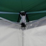 Backyard Pro Courtyard Series 10' x 10' Green Straight Leg Aluminum Instant Pop Up Canopy Tent Deluxe Kit with 4 Side Walls Backyard Pro Courtyard Series 10' x 10' Green Straight Leg Aluminum Instant Pop Up Canopy Tent Deluxe Kit with 4 Side Walls