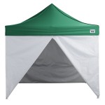 Backyard Pro Courtyard Series 10' x 10' Green Straight Leg Aluminum Instant Pop Up Canopy Tent Deluxe Kit with 4 Side Walls Backyard Pro Courtyard Series 10' x 10' Green Straight Leg Aluminum Instant Pop Up Canopy Tent Deluxe Kit with 4 Side Walls