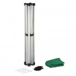 Backyard Pro Courtyard Series 10' x 10' Green Straight Leg Aluminum Instant Pop Up Canopy Tent Deluxe Kit with 4 Side Walls Backyard Pro Courtyard Series 10' x 10' Green Straight Leg Aluminum Instant Pop Up Canopy Tent Deluxe Kit with 4 Side Walls