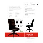Eurotech Seating LE150-BRNL Manchester Brown Leather High Back Swivel Tilt Office Chair