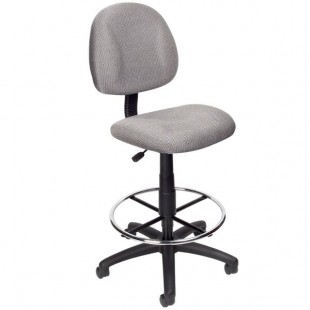 Boss B1615-GY Gray Armless Drafting Stool with Footring