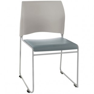 National Public Seating 8742-12-02 Blue / Gray and Gray Stackable Cafetorium Chair with Silver Frame National Public Seating 8742-12-02 Blue / Gray and Gray Stackable Cafetorium Chair with Silver Frame