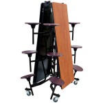 National Public Seating MTS10 10 Foot Mobile Cafeteria Table with Particleboard Core and 12 Stools National Public Seating MTS10 10 Foot Mobile Cafeteria Table with Particleboard Core and 12 Stools