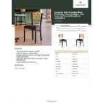 Lancaster Table & Seating Black Finish Side Chair with Black Vinyl Seat and Natural Wood Back - Assembled