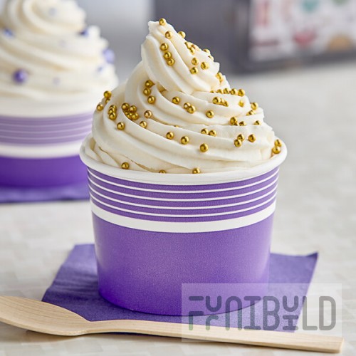 Choice 12 oz. Purple Paper Frozen Yogurt / Food Cup - 50/Pack